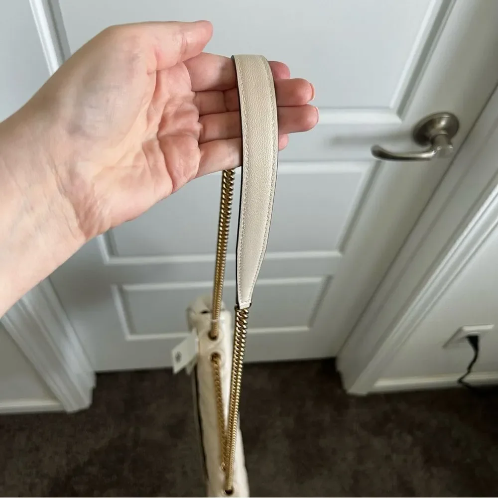 Tory Burch Cream Quilted Willa Shoulder Bag